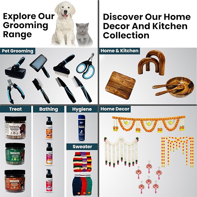 Dog Slicker Brush for Dogs, Perfect for (Goldendoodles, Labradoodles, Poodles), Groom Like a Professional, Fluff Detangle Style - Removes Loose Fur, Tangles and Undercoat (Medium)