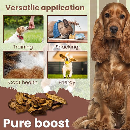 Freeze Dried Beef Kidney Dog Treats - Single Ingredient Beef Dog Treats with High Protein - Low Fat & Carb Dog Snacks for Digestive & Dental Health - 100% Beef - 5oz