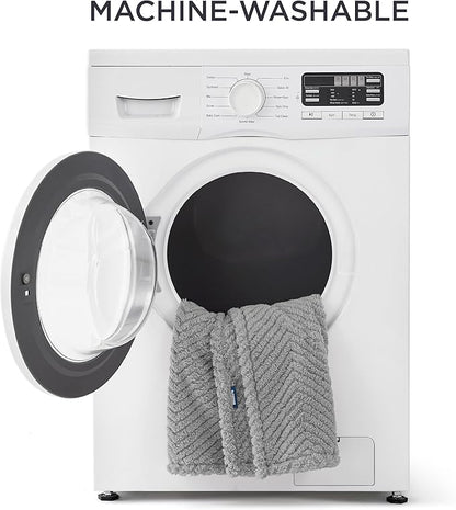 Bedsure Dog Blanket for Medium Dogs Washable - Soft Fluffy Puppy Blanket with Premium 300GSM Coral Fleece, Cozy Calming Cat Blankets for Indoor Cats, Fuzzy Pet Blanket for Kitten Doggy, Light Grey