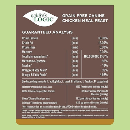 Nature's Logic Grain Free Chicken Meal Feast, 25lbs