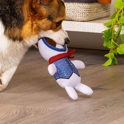 Furhaven 2-Pack Squeaky Plush Dog Toys for Small/Medium Dogs, Washable w/ Ruff Stuff Reinforcement - Dapper Dandies Galactic Collection - Alien/Astronaut, Set of 2