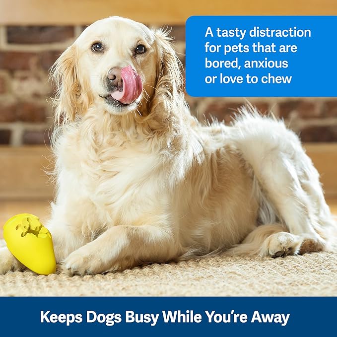 PetSafe Frosty Cone Dog Toys  Fill and Freeze Treat Holding Chew Toy  BPA Free Rubber  French Vanilla Scented  Interactive Pet Puzzle for Boredom or Separation Anxiety