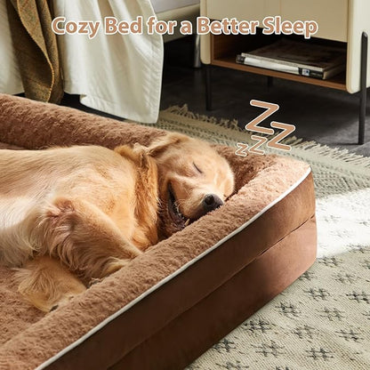 WNPETHOME Dog Beds for Large Sized Dogs, Washable Orthopedic Dog Couch Sofa Bed with Waterproof Lining & Non-Skid Bottom for Pet Sleeping