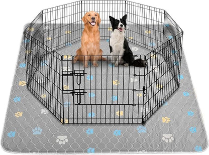 Aitmexcn Washable Puppy Dog Pee Pad, 2PCS 100% Waterproof Whelping Training Mat for Puppy/Senior Dog, Fast Drying Reusable Puppy Pads for Indoor, Outdoor and Car Travel- 36x36'' Llight Gray