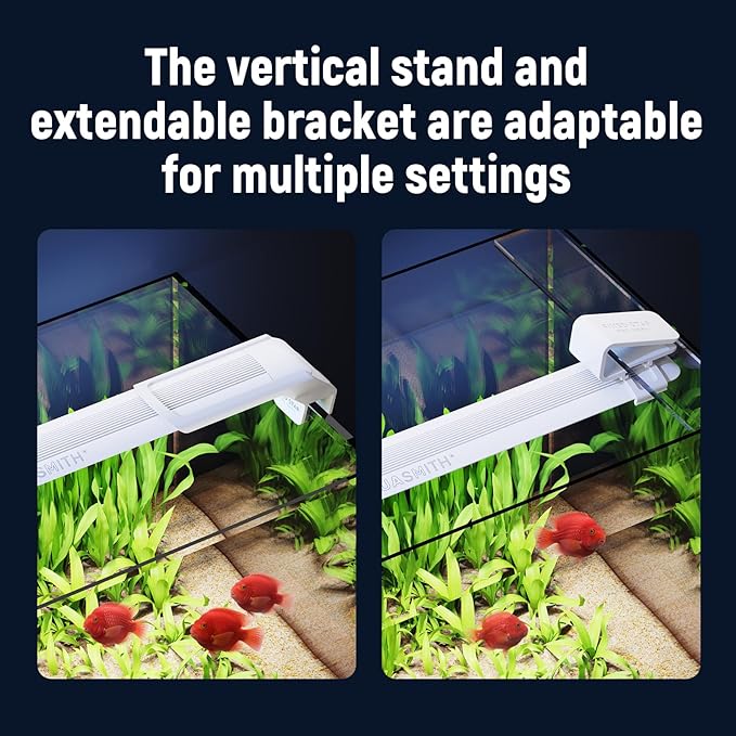 Aquarium Light,Fish More Red Water is Not,Specific Full Spectrum Fish Tank Light,Comes with Two Mounting Brackets, Timing Function, Memory Feature, Adjustable Brightness, IP68 (22IN)