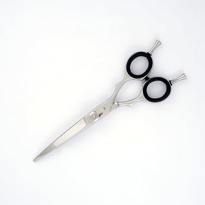 6" Downward Curved, Professional Pet Grooming Scissors, Two Finger Rests