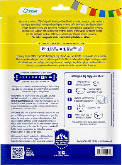 Himalayan Dog Chew Original Yak Cheese Dog Chews,100% Natural, Long Lasting, Gluten Free, Healthy & Safe Canine Treats, Lactose & Grain Free, Protein Rich, Mixed Sizes, Dogs 65 Lbs & Smaller, 4 Count