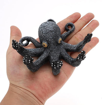 Fish Tank Decor, Octopus Aquarium Ornament, Funny Octopus Fish Tank Decorations, Resin Fish Tank Decoration, Black