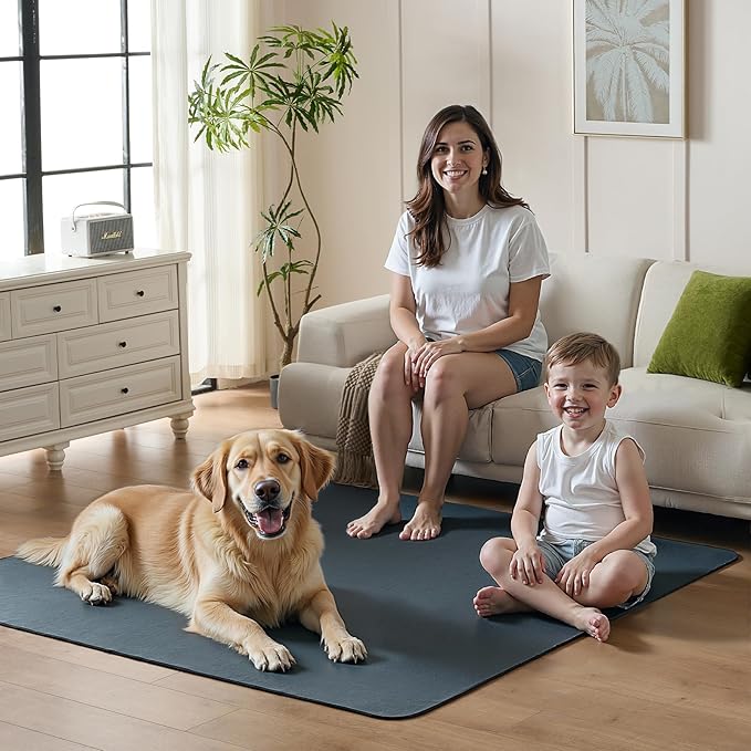 Washable Pee Pads for Dogs 72"x72" Extra Large Super Absorbent Non-Slip Reusable Puppy Pads for Playpen, Crate, Floor, Waterproof Pet Training Mats for Quick-Dry Whelping Pads & Incontinence