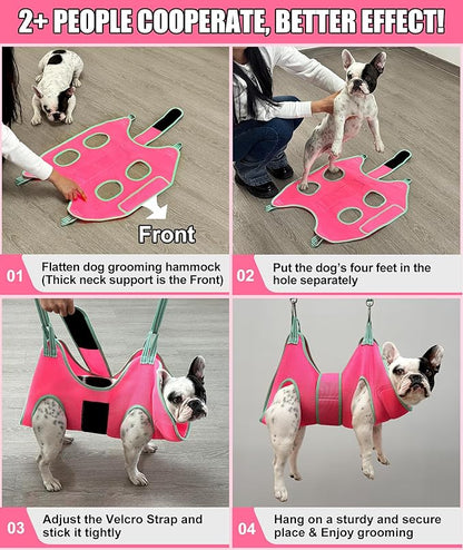 Dog Grooming Hammock, Medium Dog Hanging Harness Holder, Nail Clipping Hammock for Claw Care