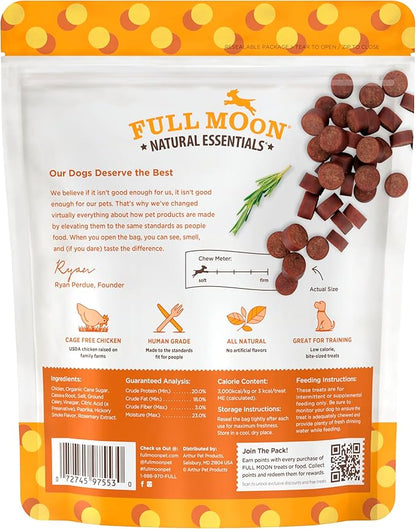Full Moon All Natural Human Grade Dog Treats, Essential Chicken Savory Bites, 16 Ounce