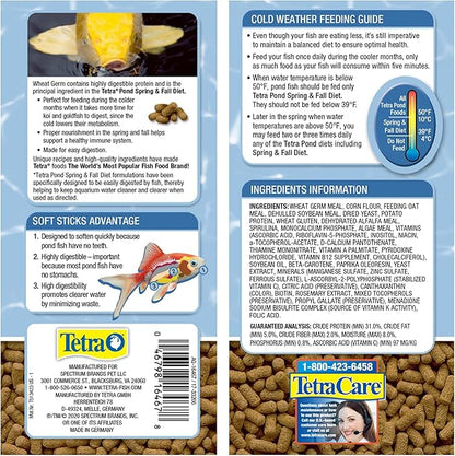 TetraPond Spring And Fall Diet 7.05 Ounces, Pond Fish Food, For Goldfish And Koi