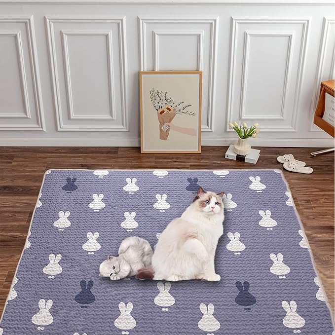 Dog Playpen Mat Crate Mat Puppy Pads,Lovely Dog Crate Pad, [PLAYPEN NOT Included !!!] Anti-Slip Bottom,Waterproof Reusable Washable Whelping Playpen Crate Reusable Pet Training Pads Pet Mattress