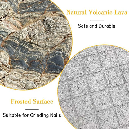 BNOSDM Rabbit Grinding Claw Pads 2Pack Bunny Scratch Foot Pads Natural Hamster Lava Stone for Teeth Grinding White Rabbit Scratching pad Chew Toy for Guinea Pig Ferret Chinchilla Mouse