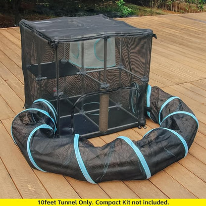 Cat Furniture Tent for Indoor and Outdoor Playpen Portable Cat Tunnels, Outdoor Kennel (10ft Tunnel)