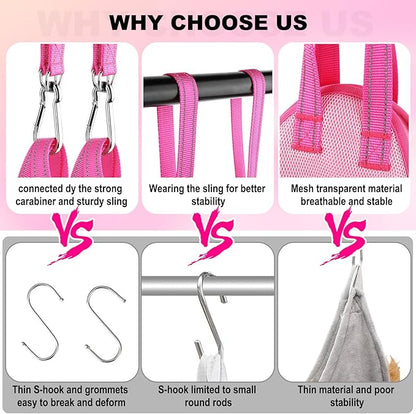 Dog Grooming Hammock, Breathable Cat Hanger Sling Harness Pet Grooming Hammock, Dog Sling for Nail Trimming, Cat Restraint Bag with Nail Clippers& Nail File (Pink, Small)