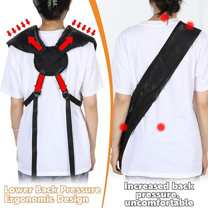 MABOZOO Mesh Pet Sling Carrier for Small Dog, Double Shoulder Strap Dog Carrier Sling Hands Free Cat Sling, Breathable Puppy Pouch Travel Safe Sling Bag for Small & Medium Dogs, Cats, Pets