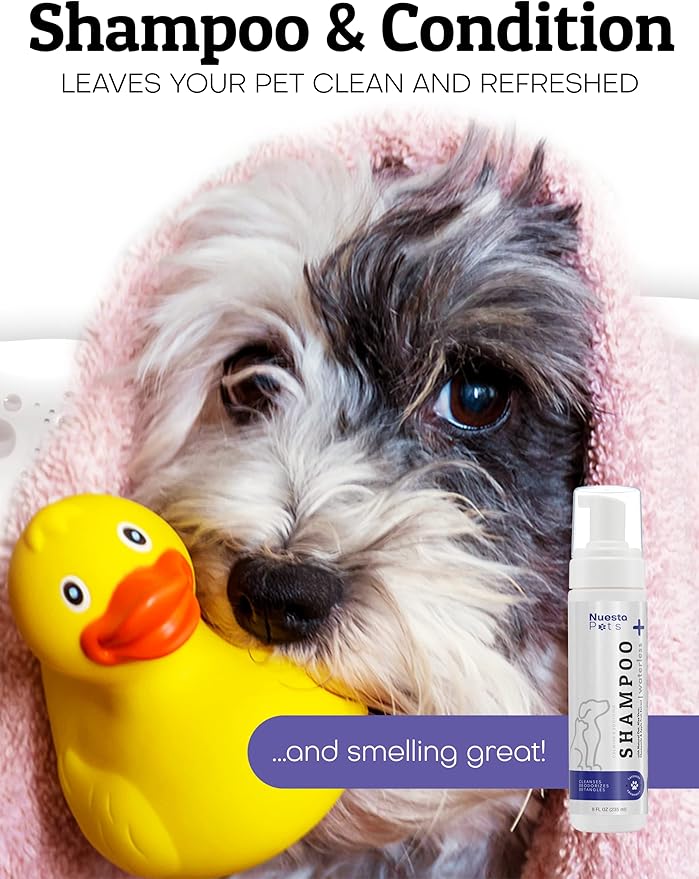 Pets Waterless No-Rinse Pet Shampoo | Soothing Hypoallergenic Gentle | time-Saving Stress-Free foaming Cleanser (3 8 fl oz Bottles Lavender)