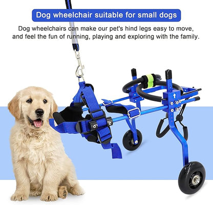 Adjustable Dog Wheelchair for Back Legsï¼_et/Doggie Doggy Wheelchairs with Disabled Hind Legs Walking (XS-Blue)
