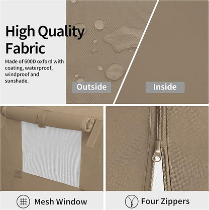 Easy-Going Dog Crate Cover 36 Inch Dog Kennel Cover for Dog, Cage Covers for Dog Crates Fit (36" L x 23" W x 25" H) Camel