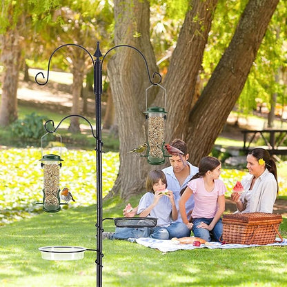 MIXXIDEA Wild Bird Feeders For Outdoors Hanging Stainless Steel Hanging Bird Feeder Tube, Finch Feeder For Garden Backyard Decoration Attractive Water Resistant Bird Feeders For Outside Green - 2 Pack