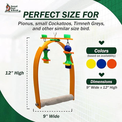 Medium Whirly Bird - Perfect Cage Toy Stimulates Visual and Physical Activity - Safe, Non-Toxic, Cage Accessories for Medium Birds