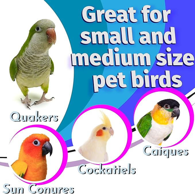 1128 Natural Rainbow Sola Stick Stack - Handcrafted Foraging Bird Cage Toy, Great for Sm to Med Size Birds