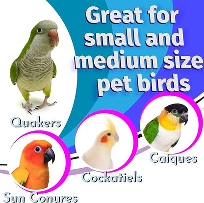 1128 Natural Rainbow Sola Stick Stack - Handcrafted Foraging Bird Cage Toy, Great for Sm to Med Size Birds