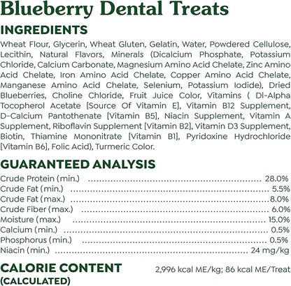Greenies Regular Dental Dog Treats, Blueberry Flavor, 12 oz. Pack (12 Treats)