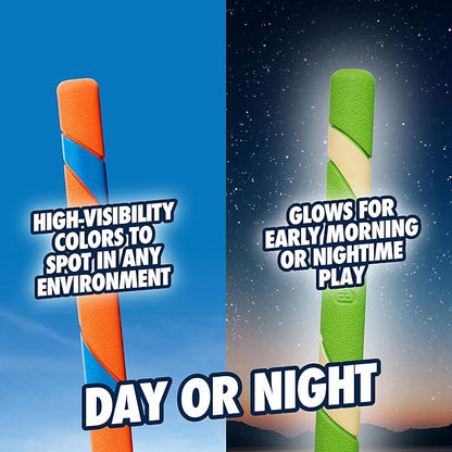Chuckit! Interactive Dog Toy Ultra Fetch Stick Day & Night Bundle, 12 Inches, Outdoor, Pack of 2