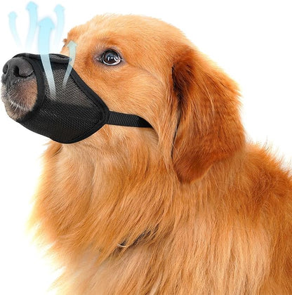 Dog Muzzle, Soft Mesh Muzzle for Small Medium Large Dogs,Chihuahua German Shepherd Bulldog,Breathable and Drinkable Muzzle Cover, Adjustable Anti-Fall Bite Barking Chewing Muzzle (XL)