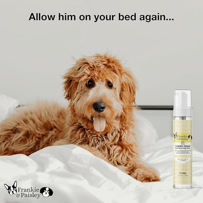 Fanny Foam No Rinse Waterless Dog Shampoo and Paw Cleaner for Dogs | Dingleberry Removal | Easy Glide Formula Loosens Stuck On Dirt, Debris from Fur Painlessly and Safely | Puppy and Senior Approved