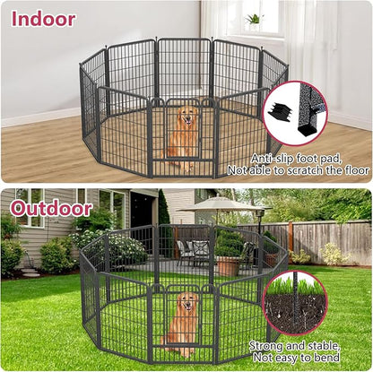 Dog Playpen 40" Height 30 Panels Portable Dog Fence Outdoor for Yard Puppy Playpen Indoor Dog Pen Outdoor for Medium/Small Dogs, Heavy Duty Pet Playpen Dog Kennel for RV, Camping, Yard