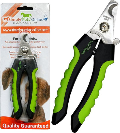 Dog Nail Clippers with Safety Guard - Superior Sharpness - Veterinarian Designed - for Medium and Large Dogs - Professional Stainless Steel Dog Nail Trimmers