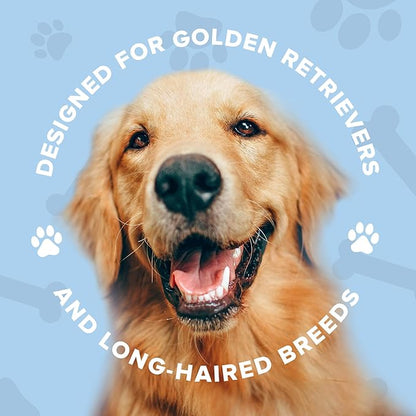 Golden Retriever Dog Brush - Double-Sided Grooming Tool for Shedding & Detangling | Gentle Deshedding & Dematting for Thick Coats | Premium Pet Brush for Long-Haired Dogs