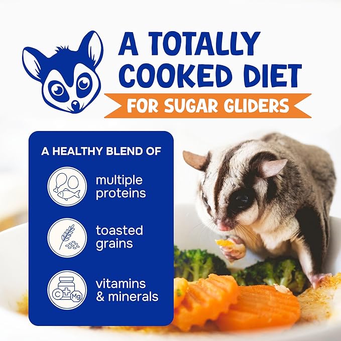 Wholesome Balance Sugar Glider Food - Sweet Potato | 12 Ounces of Premium Dense Food for Sugar Gliders and Small Animals - 1 Month Supply