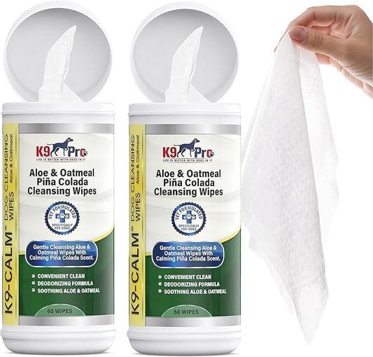 Dog Wipes for Paws and Butt Cleaning Deodorizing - All Natural Pet Wipes for Dogs, Premium Puppy Wipes for Dogs Feet and Dog Face Wipes, Dog Paw Wipes, Dog Bath Wipes for Dogs Feet (120 Count)