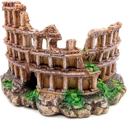 M2cbridge Antique Roman Column Ruins European Castle Aquarium Decorations Fish Tank Hideout Rocks (Roman Column Ruins)