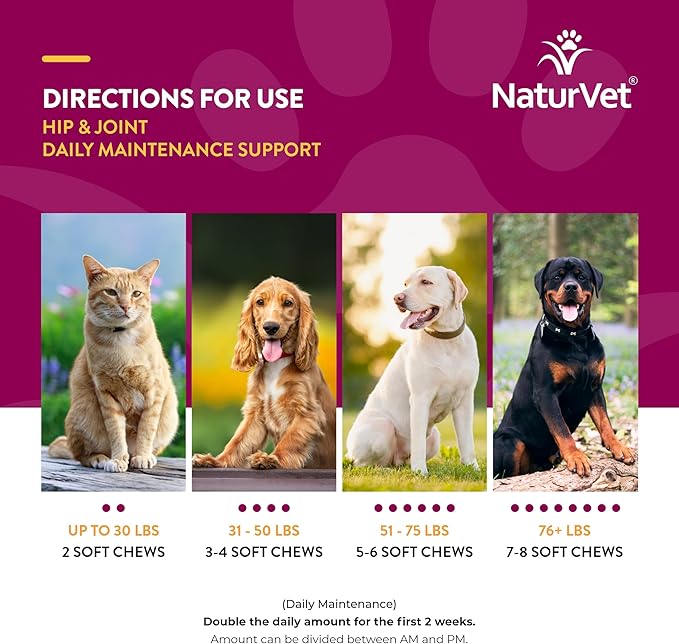 NaturVet Hip & Joint Soft Chew (Bag) 120 ct