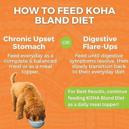 KOHA Limited Ingredient Bland Diet for Dogs, Chicken and White Rice Recipe Sensitive Stomach Wet Dog Food, Gentle Formula Easy to Digest Bland Diet Dog Food, Pack of 6