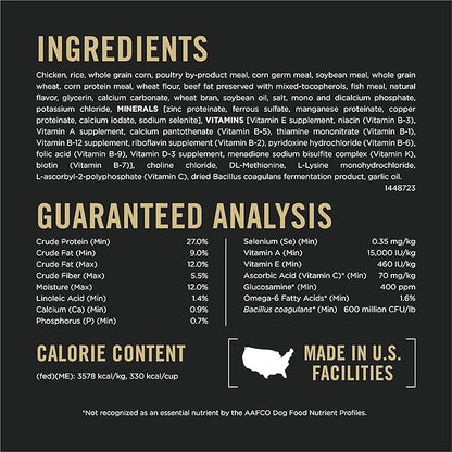 Purina Pro Plan Weight Management Dog Food Dry, Shredded Blend Chicken and Rice Formula - 34 lb. Bag