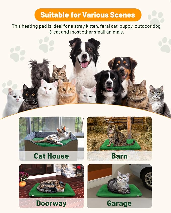 Pet Heating Pad with APP Temperature Adjustment Dog Heating Pad Anti-bite Puppy Heating Pad with Timer Cat Heating Pad Indoor Waterproof Pet Warming Pad Electric Heated Bed Mat Dog