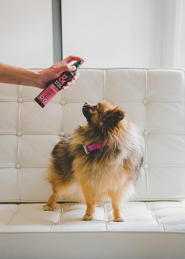 Rufus & Coco 3-in-1 Natural Pamper Spray | Detangle, Shine & Deodorize | Paraben Free with no Build up Mist| Hypoallergenic Fresh Fragrance