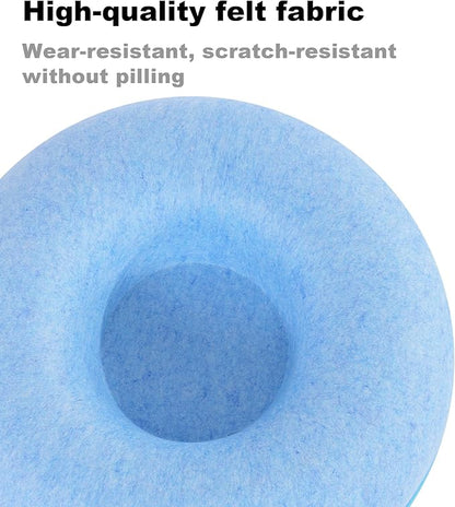 Large Cat Tunnel Bed for Indoor Cats with 3 Toys, Scratch Resistant Donut Cat Bed, Up to 30 Lbs (L 24x24x11, Blue)