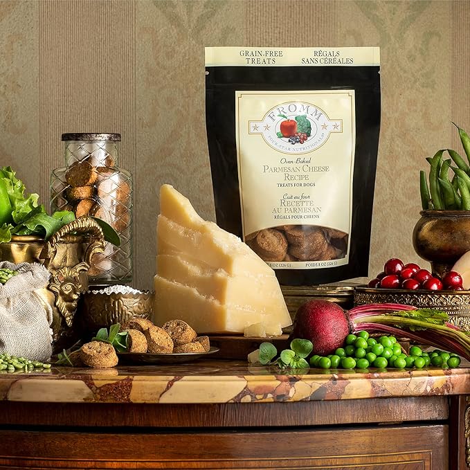 Fromm Four-Star Parmesan Cheese Grain-Free Dog Treats,8-Ounce Bag