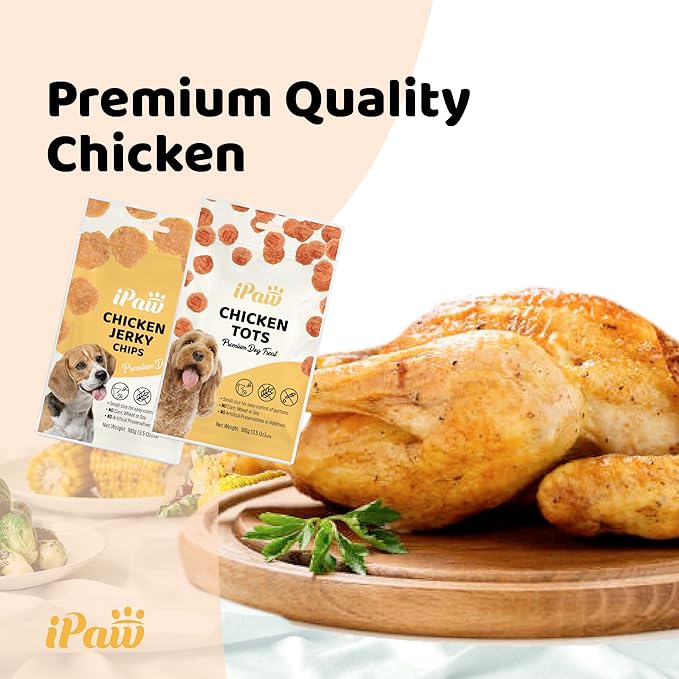 Dog Treats for Puppy Training, All Natural Human Grade Dog Treat, Hypoallergenic, Easy to Digest (Chicken Chips)