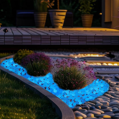 Glow in The Dark Fish Tank Rocks,Glowing Rocks Stones Resin Glow in Dark Pebbles for Outdoor Garden, Fish Tank, Aquarium, Landscaping,Driveway Decoration,White 11 oz