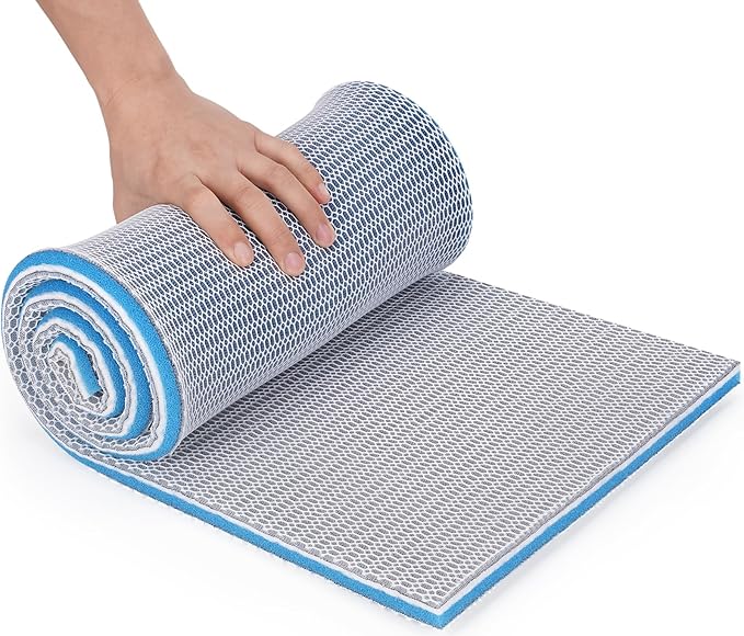 Aquarium Filter Media Sponge Pad, Multi-Layer Foam Filter Floss for Fish Tank Filters Accessories (47.24"x11.81"x0.6")