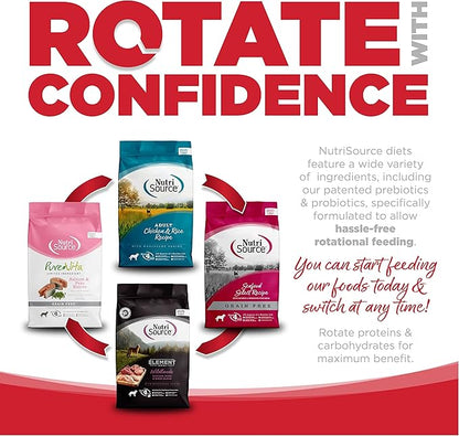 NutriSource Dry Dog Food for Large Breeds, Beef and Rice, 26LB