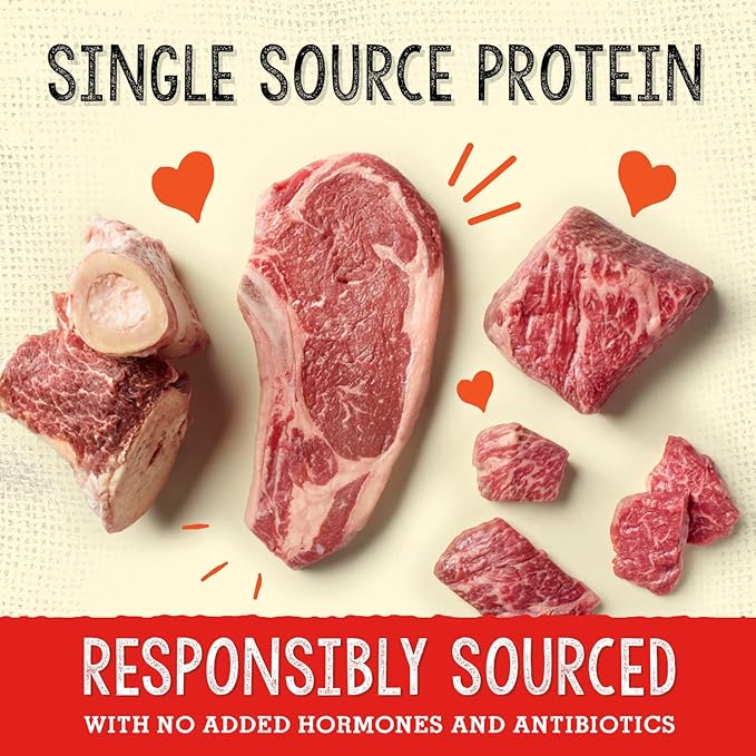 Stella & Chewy's Freeze Dried Raw Grass-Fed Beef Meal Mixers  SuperBlends Dog Food Topper  Grain Free, Protein Rich Recipe  16 oz Bag